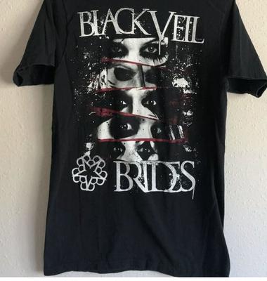 Vintage Čierny Závoj Snúbencov Kapela Rock 2000 Bavlnené Čierne Unisex Tričko