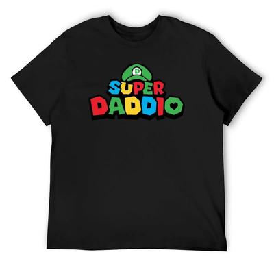 Green Super Daddio Funny Dad Fathers Day Idea Video Gaming Lover Gift Birthday Holiday T-Shirt