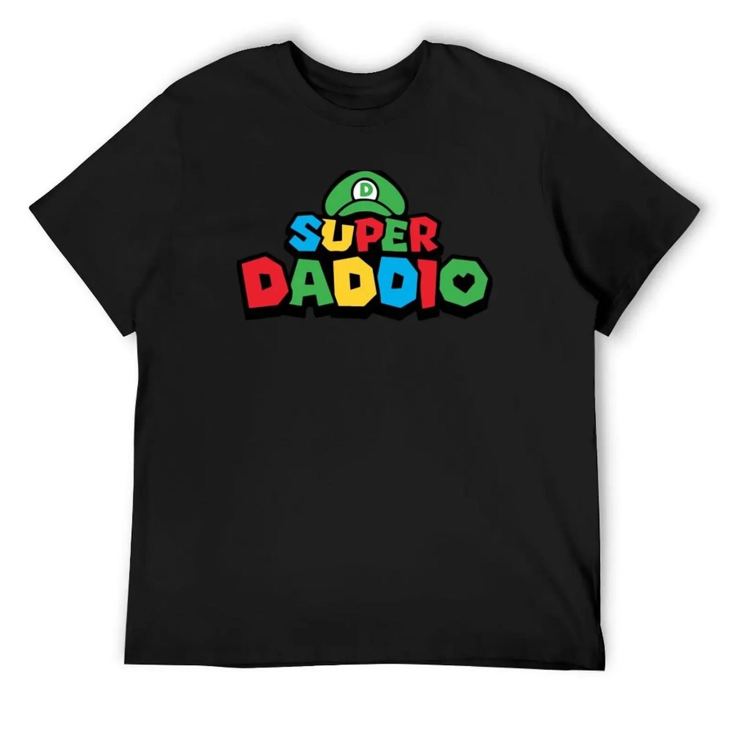 Green Super Daddio Funny Dad Fathers Day Idea Video Gaming Lover Gift Birthday Holiday T-Shirt S