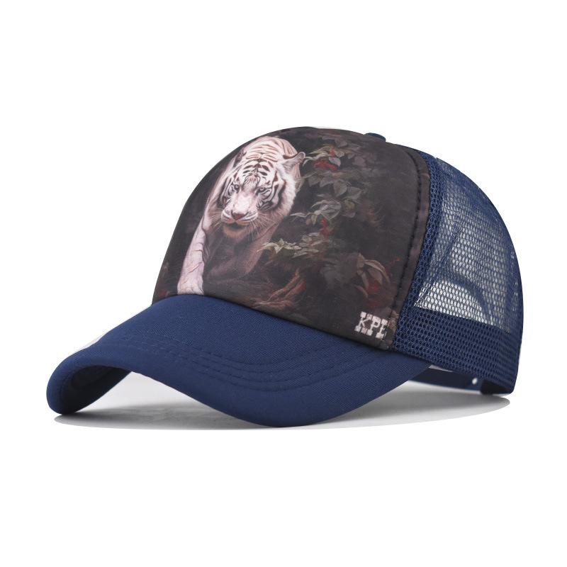Printed Pattern Animal Mesh Hat Embroidered Baseball Hat For Men And Women, Animal Duckbill Hat Latest Full-Color With