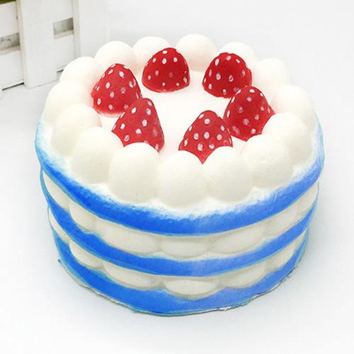 1pc Simulation Cake Model Strawberry Big Fruit Food Slow Rebound Pinch Music Soft Vent Decompression Toy Window Display Props