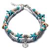 Bohemian Multi-layer Starfish Turtle Anklets For Women Vintage Elephant Owl Beads Chain On Leg Ankle Bracelet Beach Jewelry