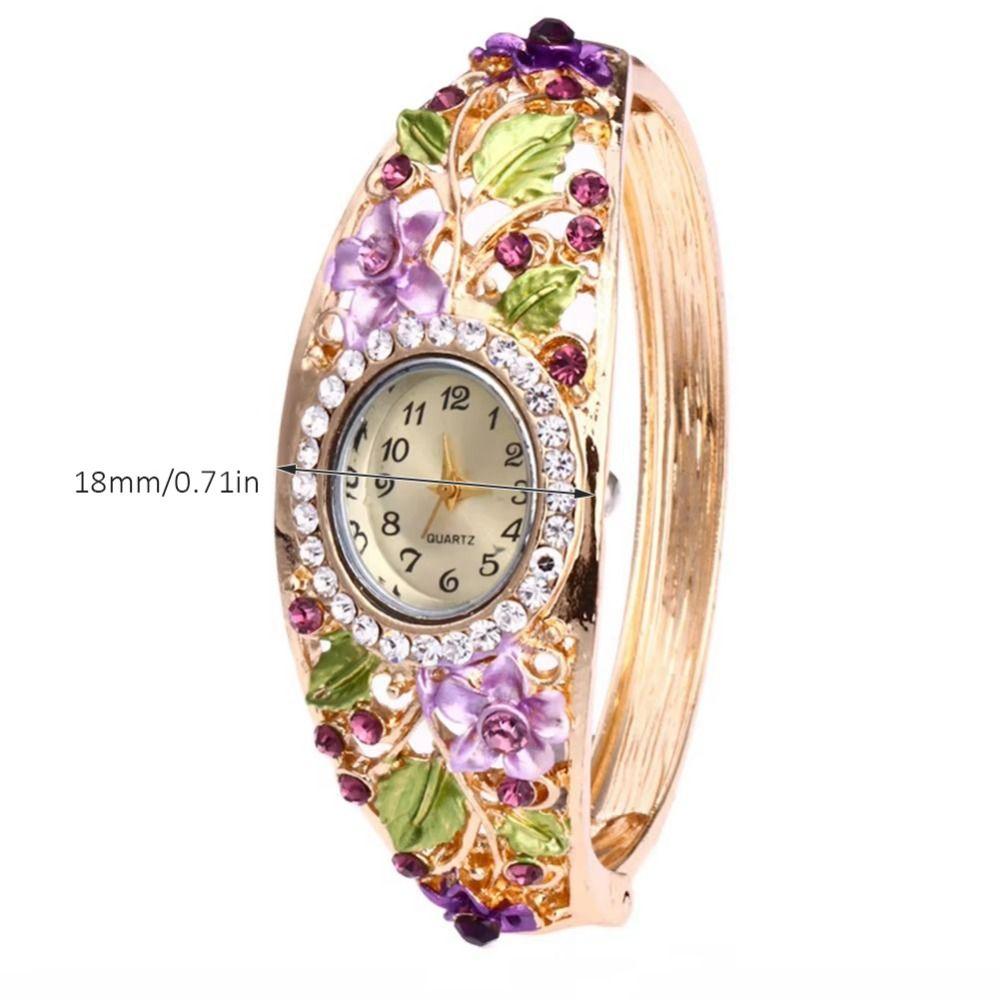 Quarzwerk Blumenuhr Legierung Quarzarmband Armbanduhr Lässiger Anlass