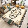 Luxury Classic Marble Medallion Area Rug Non-Slip Floor Mat for Living Room Bedroom Elegant Traditional Home Decor