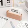 Wooden Business Card Holder with Pen Slot Desktop Display Stand Memo Note Holder and Storage Organizer Office Desk Accessory