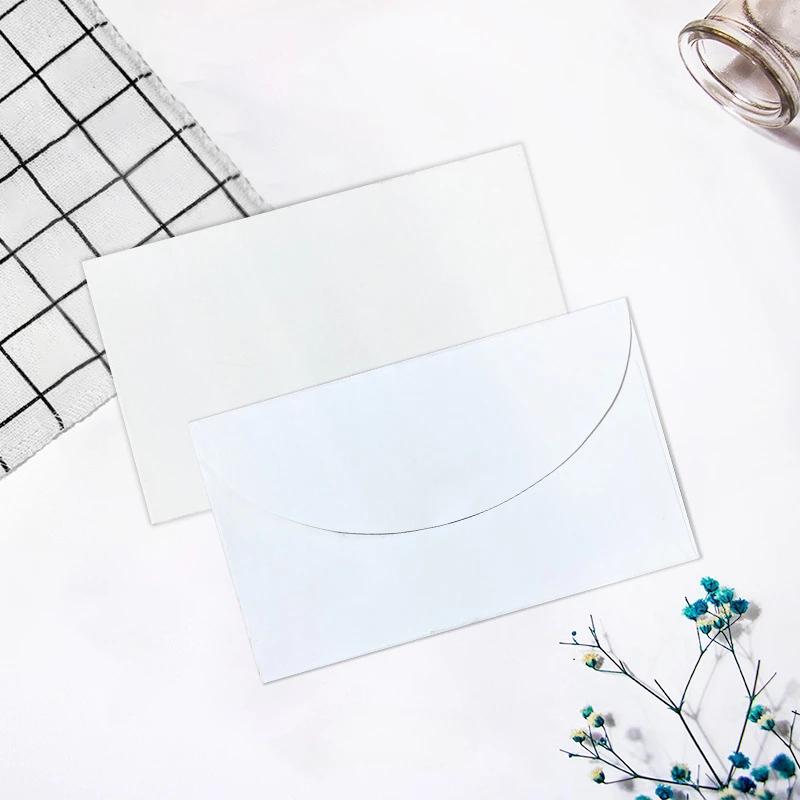 

20 шт. бумажные конверты 10 см маленькие конверты из крафт-бумаги простые однотонные конверты праздничные подарочные конверты