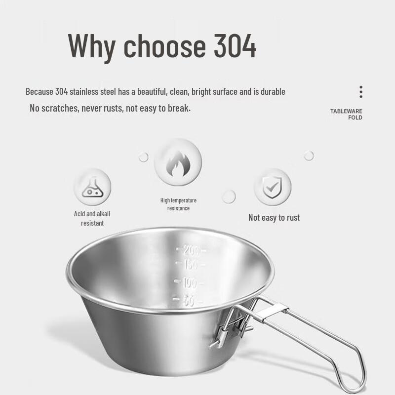 304 Stainless Steel Folding Sierra Bowl