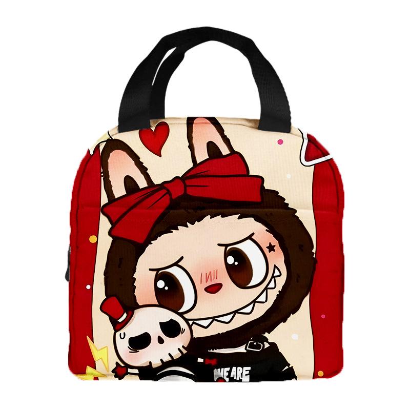 

Лабубу портативная сумка для бенто сумка для ланча термоизолированная сумка для ланч-бокса Рождество