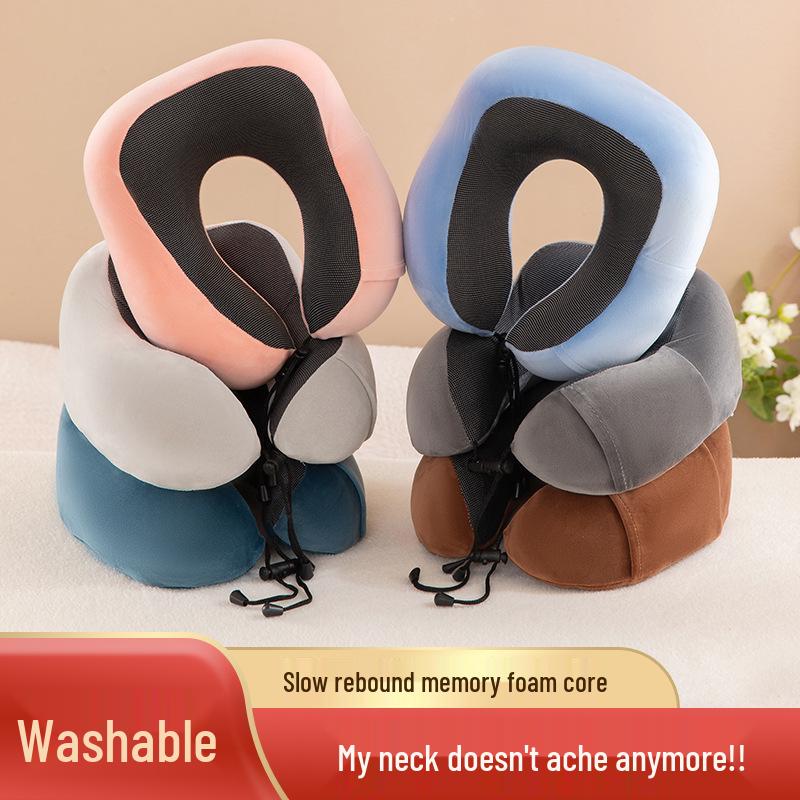 

Подушка дорожная U-образной формы с эффектом памяти для офиса, сна, шеи и самолета 30x30cm