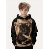 Jungenbekleidung Kawaii Katzenmuster Herbst Kapuzenpullover Lässige Mode 3-14J Sweatshirt für Jungen Outdoor Bequeme Kinderbekleidung