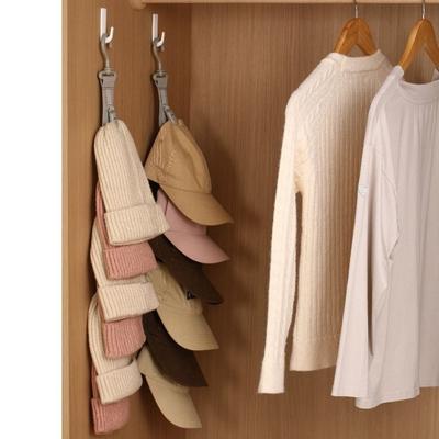 Caps Rack Hanging Hat Rack Vertical Rotating Hook Golf Caps Stand with 8 Clips Space-Saving Caps Storage Hanger Door