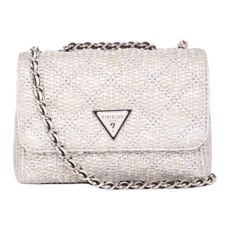 

Новая сумка через плечо GUESS из целлюлозного материала с тканью и искусственной кожей, женская, белая, QM967374 17.5*6.1*11.9CM