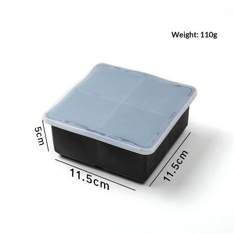 Food Grade Silicone Ice Tray 4/6 Grid Large Cubes Perfect for Summer Parties