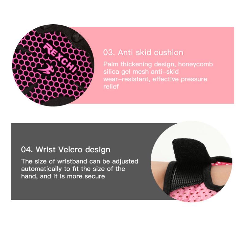 REXCHI Mănuși Sport cu Degete Scurte Antrenament Antiderapante Respirabile Mănuși Fitness Mănuși Ciclism Outdoor Echipament de Protecție Sporturi Indoor