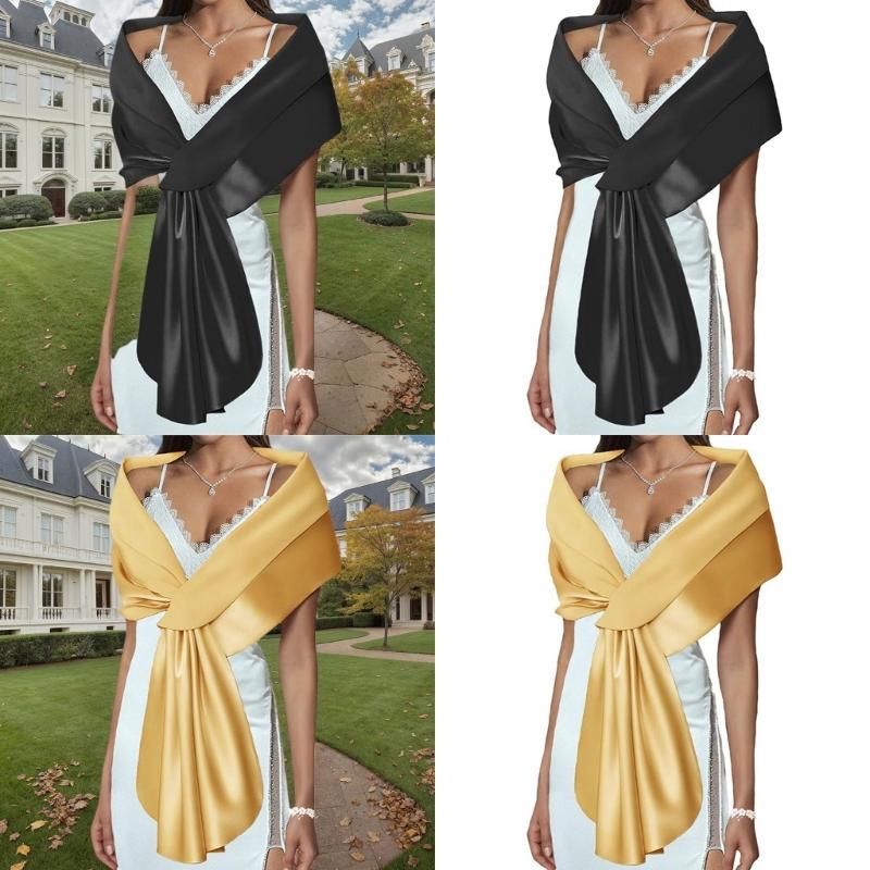 Luxuriöse Hochzeit Seidengefüttertes Inneres Bequemer Wiederverwendbarer Faltbarer Schal für Besondere Anlässe