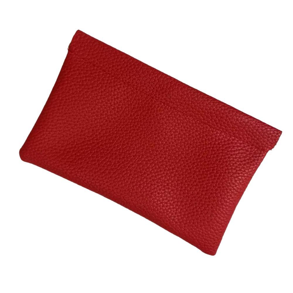 

Кошелек из искусственной кожи, автоматическая закрытая косметичка, портативная сумка для денег для женщин, девушек, подарок красный