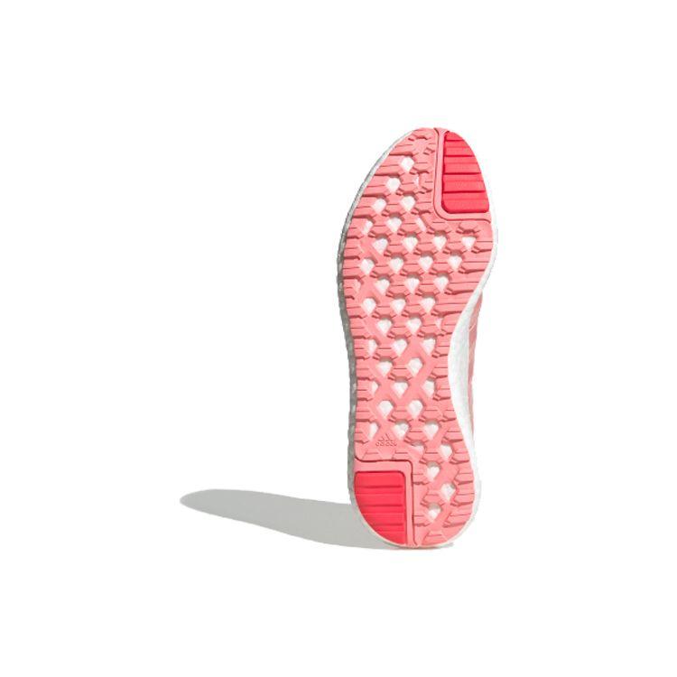 Adidas Rocket Boost Round Toe Lace-Up Fabric Breathable Lightweight Low-Top Running Shoes Women Running Shoes Pink FW7780