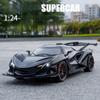 1:24 IE Simulation Alloy Sports Car Model Ornament with Sound and Light Children's Toy Car