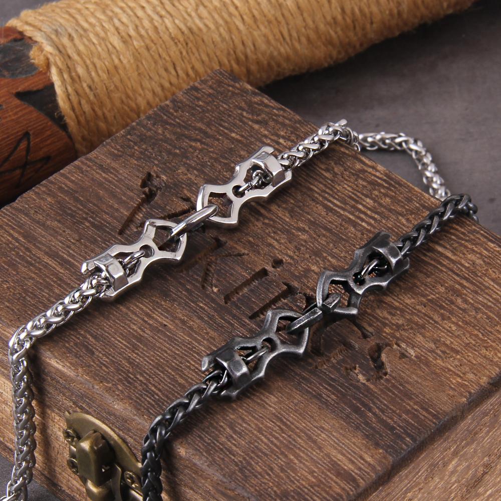 304 Stainless Steel Byzantine Chain Necklace for Men Women Punk Style DIY Gift with Box Classic Jewelry