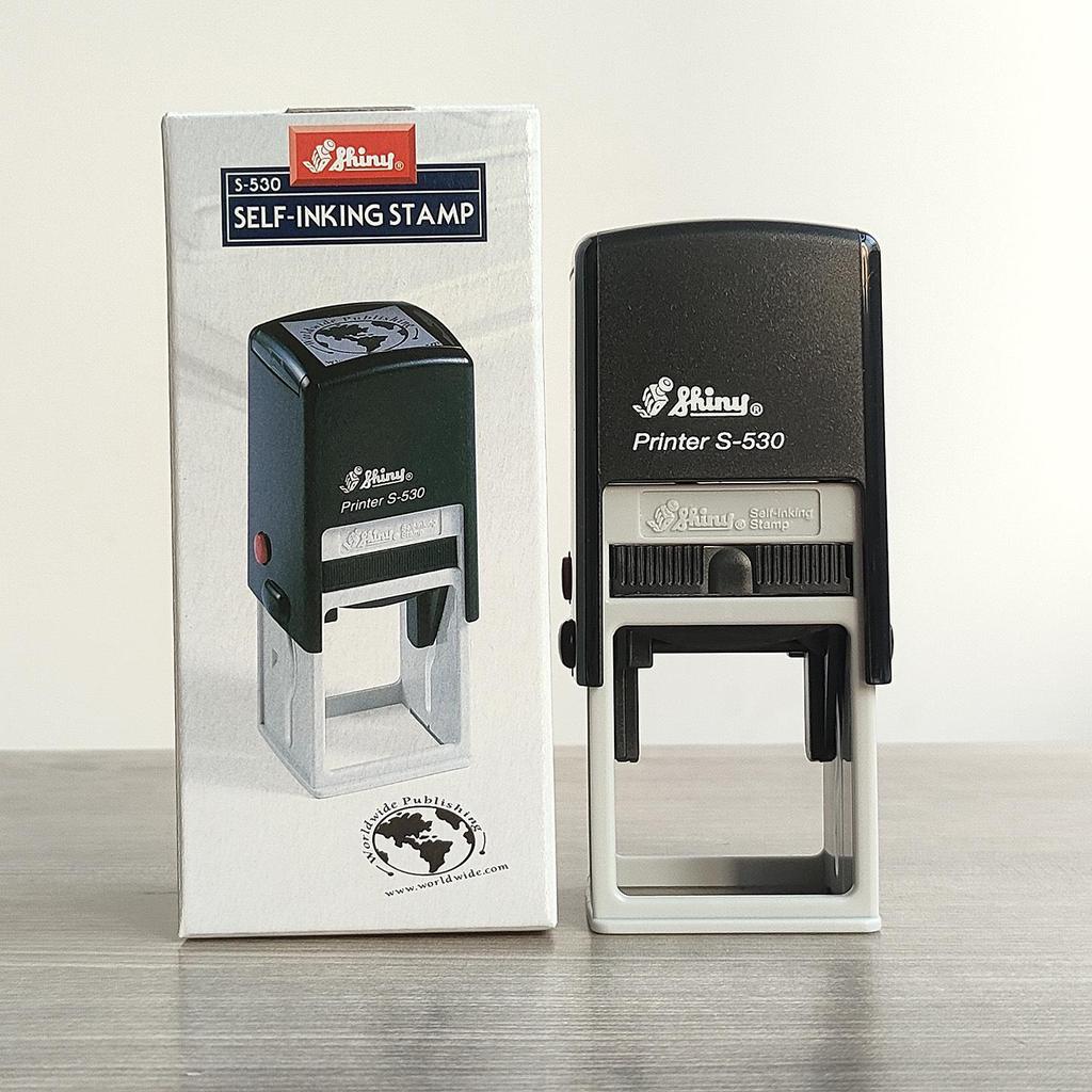 Shiny Self-Inking Custom Engraving Office Seal by Taiwan Teachers