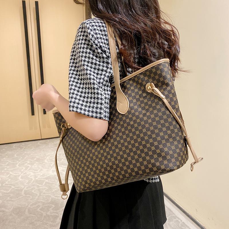 2023 Retro Bedruckte Damen Schulter-Tragetasche mit großem Fassungsvermögen