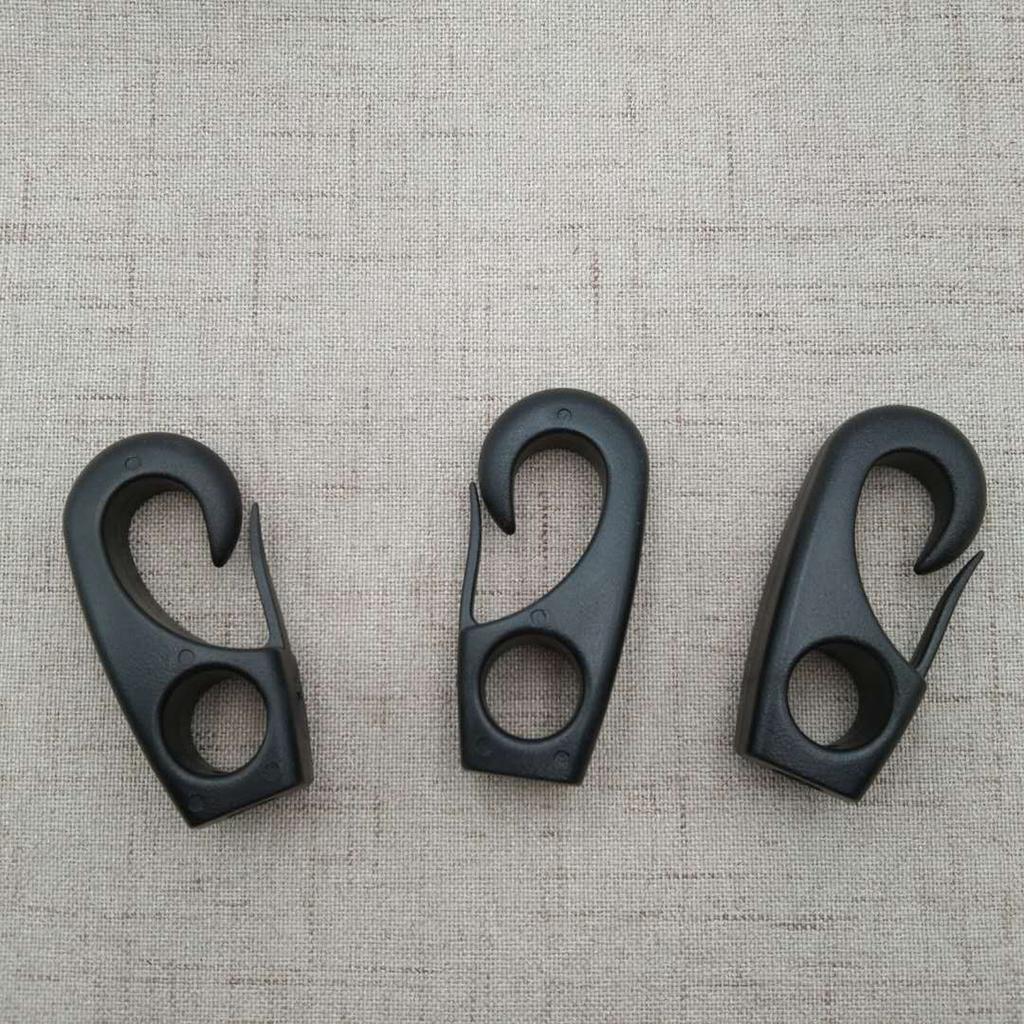 6 st Höghållfast Elastiskt Repkrok Mångsidiga Plastspännen Portabla för Camping Bagage och Förvaringslösning