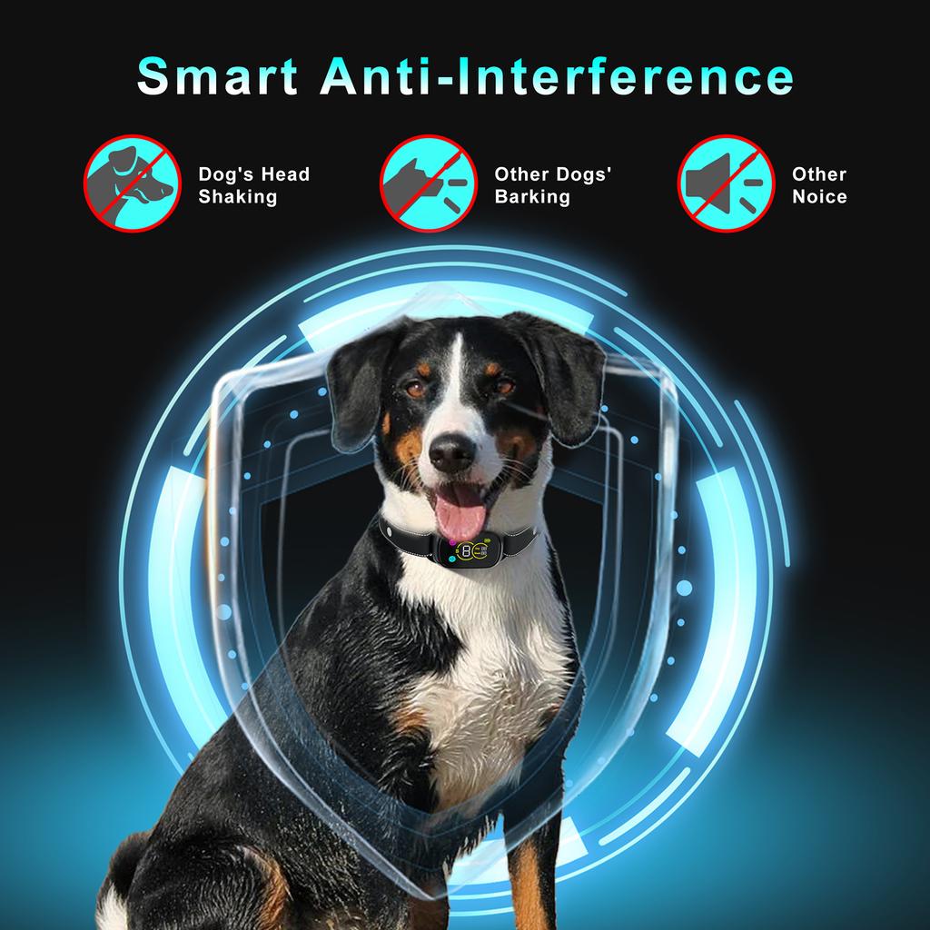Smart Dog Bark Collar - Beep, Vibration & Shock Modes For Small To Large Dogs Anti Barking Device Smart Dog Bark Collar - Beep, Vibration & Shock Modes For Small To Large Dogs Anti Barking Device