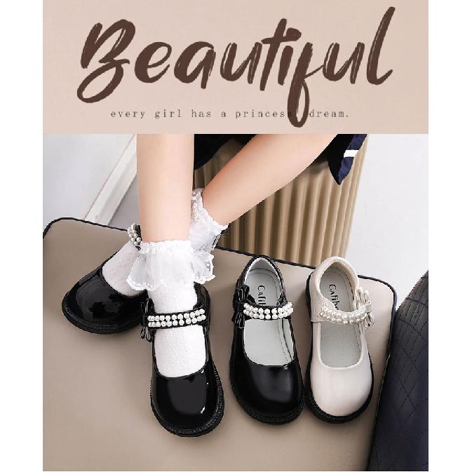 Mary Jane children's princess shoes, black girls' leather shoes, autumn British style school student performance soft-soled children's shoes
