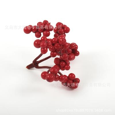 Poinsettia Baie Artificielle Exquise DIY Couronne Pièce de Tête Matériaux Décoratifs Fleur de Gâteau Boîte Cadeau Accessoires Boîte à Bonbons