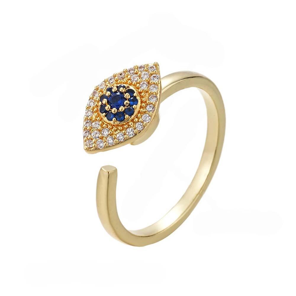 Rotatable Devil s Eye Ring Pleated Devil s Eye Opening Finger Ring  Clothes Accessories StyleB