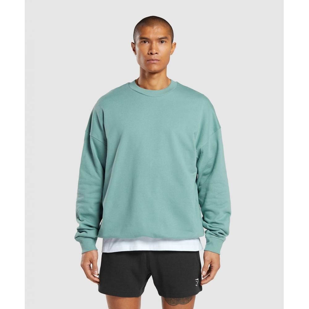 

GYMSHARK Rest Day Essential Crew Duck Egg Blue A6A2L UB9K M