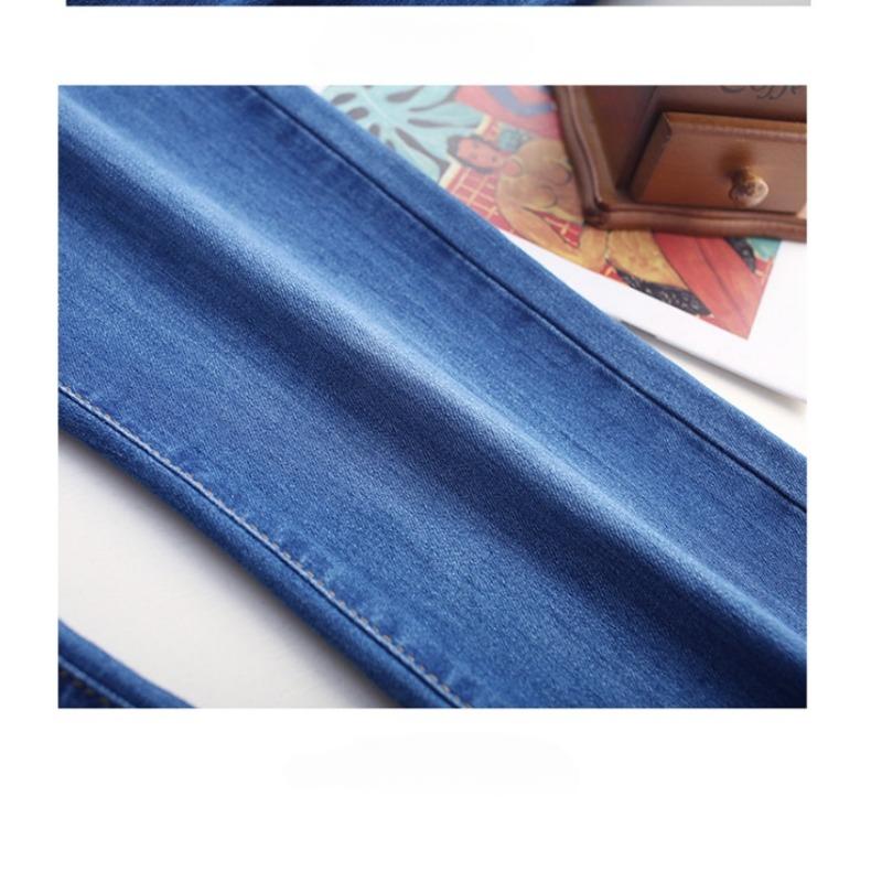 Jeans Women's Blue Micro-flared Pants High-waisted Slim-fit Wide-leg Pants