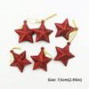 6Pcs DIY Christmas Tree Hanging Pendant Gold Glitter Xmas Tree Decoration  Home Navidad Decor