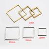 20pcs Gold Color Stainless Steel Square Frame Charms Pendants for Earrings Necklace DIY Jewelry Making Accessories Supplies