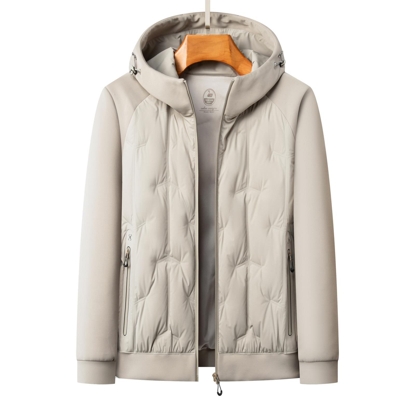 

Пуховик мужской с капюшоном Splicing осенний пуховик 4XL