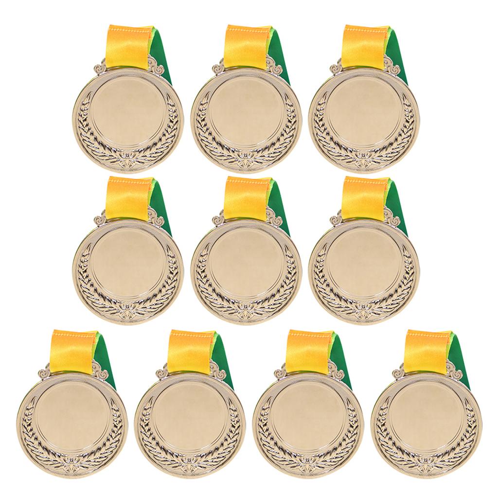 2.54 Inches Winner Award Medal with Neck Ribbon Wheat Ear Gold Silver Bronze Medals Competition Award Medal for Souvenirs Gifts