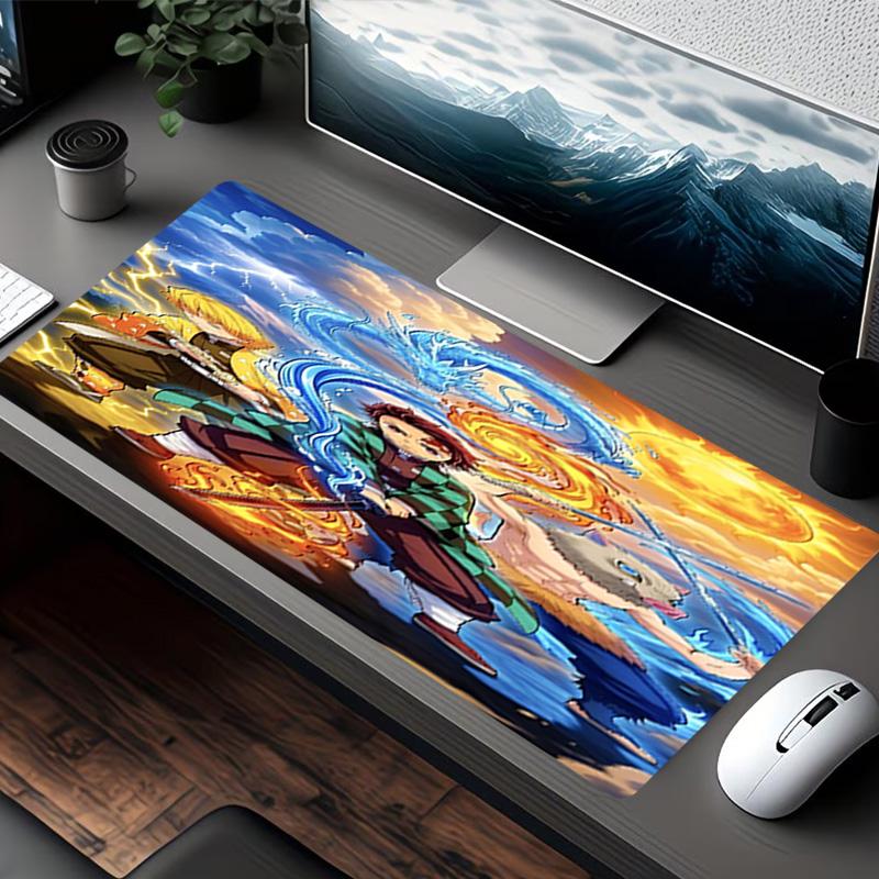 Demon Slayer Print Mouse Pad, for Keyboard Pad Laptop PC Mat for Office Home Use, Desk Decor, Perfect Birthday Gift for Gamers