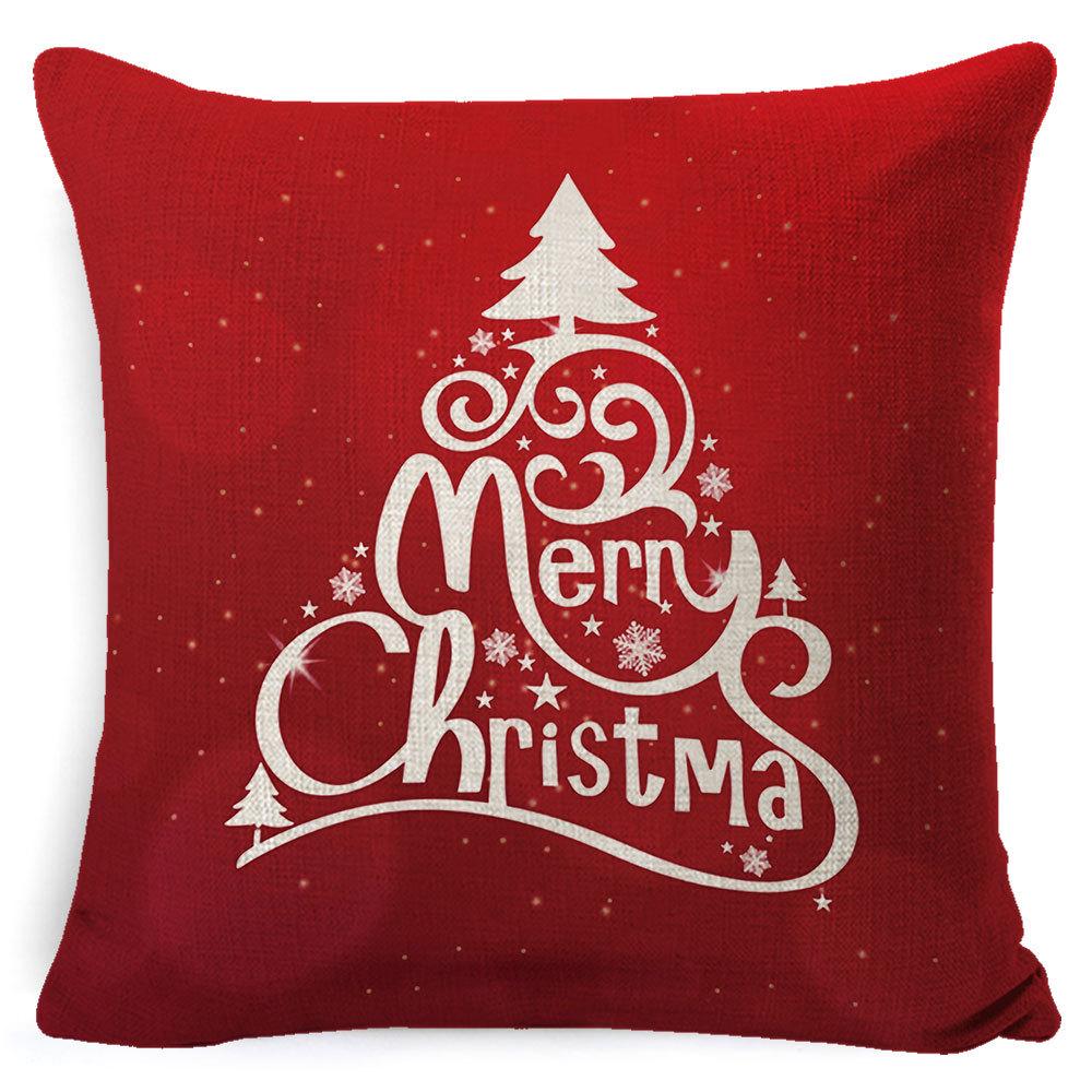 Christmas Pillowcase Home European Linen Sofa Cover Cushion Cushion Pillowcase Back Cushion