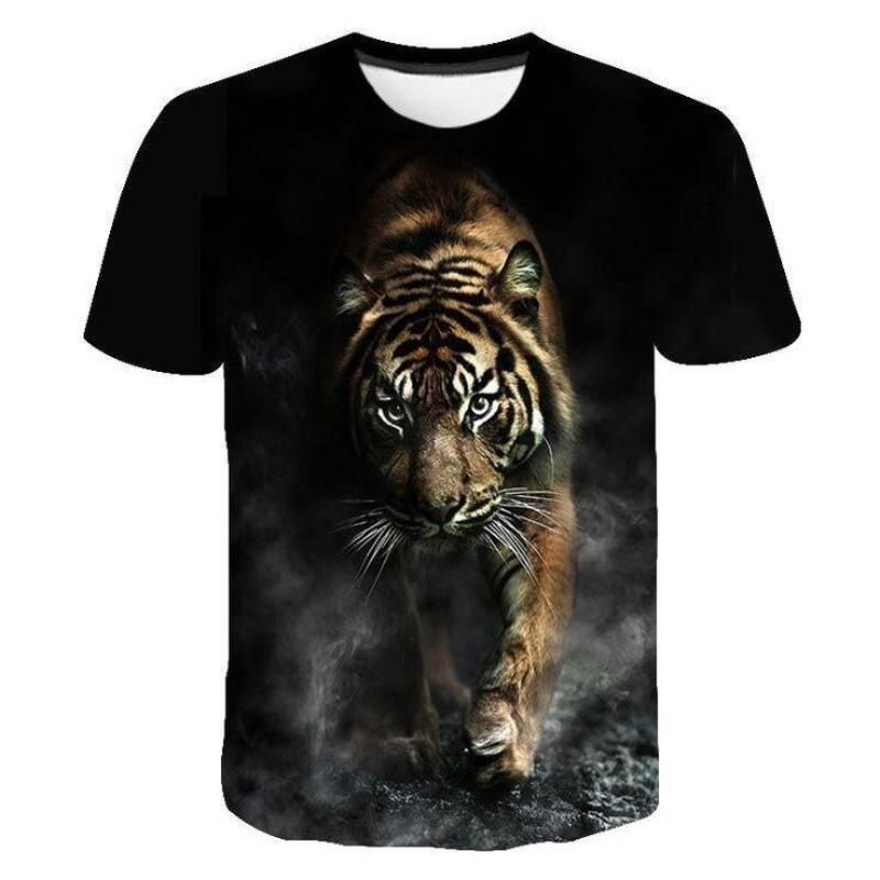 3D printed men s short sleeved casual and comfortable S