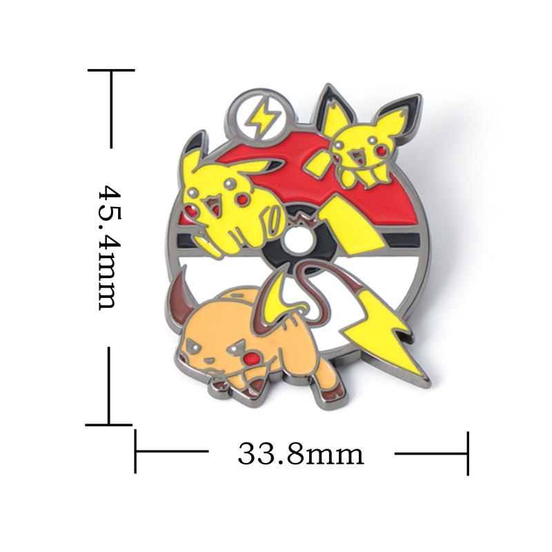 Hard Enamel Pin Kawaii Pikachu Bulbasaur Squirtle Anime Brooch Backpack Jeans Lapel Badges Fashion Jewelry Gifts