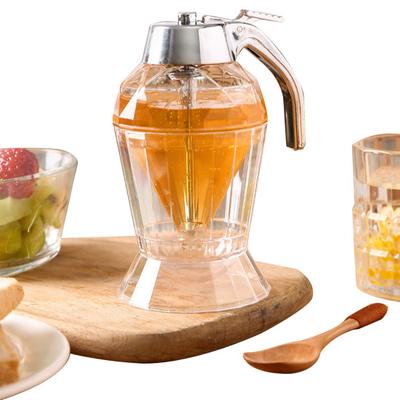 180ML Kitchen Honey Dispenser with Stainless Steel Cover No Drip Glass