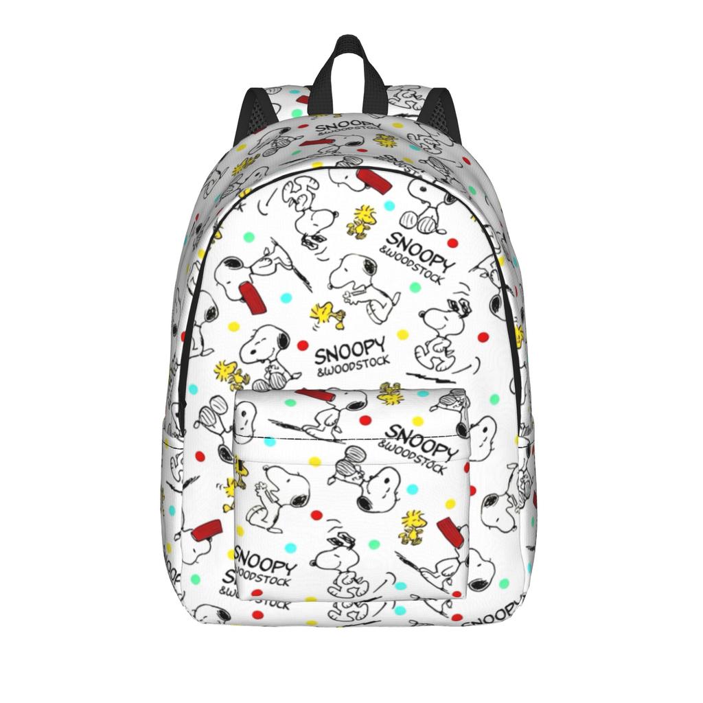 Snoopys Floral Encounter Backpack for Men Women Fashion High School Work Daypack Laptop Computer Shoulder Bag Outdoor