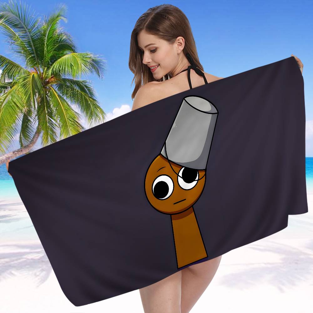 I-Incredibox S-Sprunki Anime Prosop de Plajă pentru Înot Moale Absorbant Lavetă Cadouri pentru Copii pentru Copii Călătorie Camping Sală de Sport