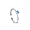 Ada Jewelry Bijoux En Argent Sterling 925 Silver Simple Elegant Style Index Finger Ring With Blue Zircon