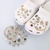 Gold 3D Crocs Jibbitz: High-End DIY Shoe Charms & Buckles