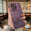 Hands with Red Heart Line Art Hard Phone Case for Iphone 16 15 14 13 12 11 Pro Max Mini Shockproof Anti-Scratch Protective Cover
