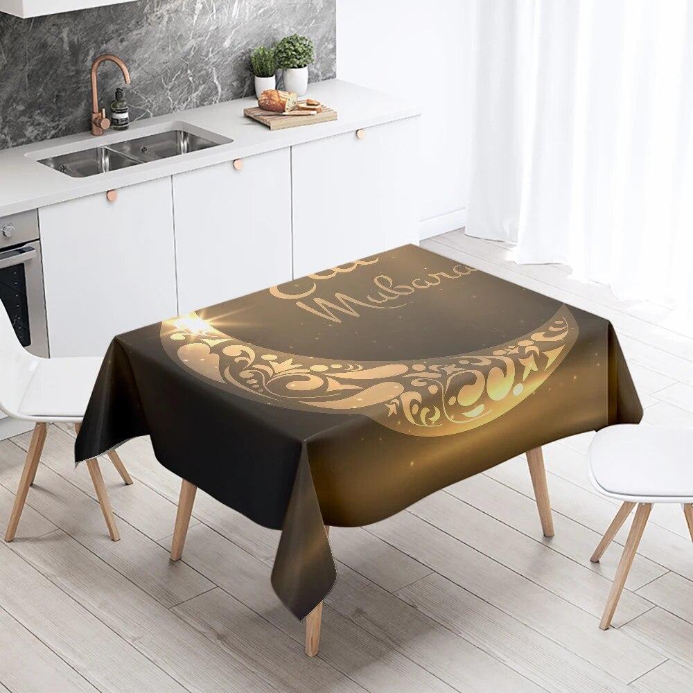 Eid Decoration Tablecloth Waterproof and Oil-proof Tablecloth Restaurant Banquet Home Kitchen Table Decoration