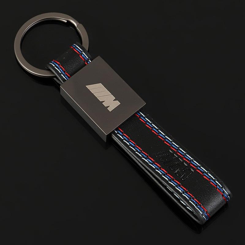 Leather Metal Logo Key Chain Car Keychain For BMW E46 E90 E39 E60 E36 E30 E61 E91 E92 E87 F10 F20 F30 X5 E70 E53 G30 E91 E92 E93 msbr98