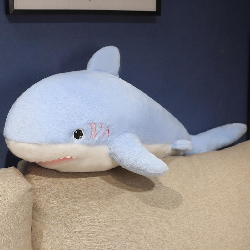 

Shark Plush Toy With Embroidery Design For Childrens Play And Gift Comfort
