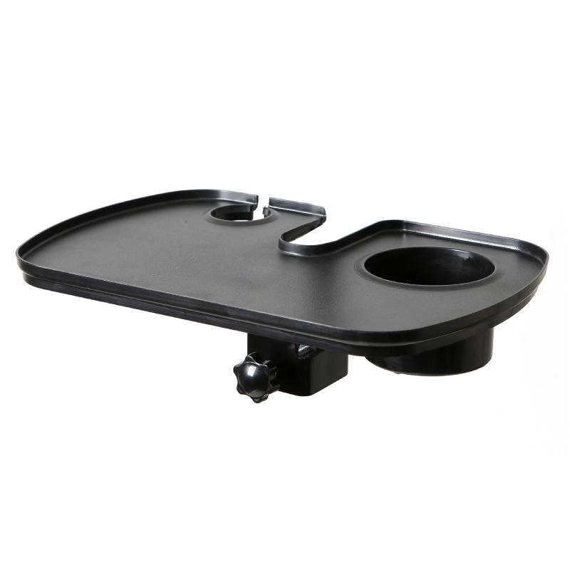 

Microphone Stand Tray, Clamp-On Music Stand Shelf for Microphone Stand Sound Card Tray with Cup Holder 1